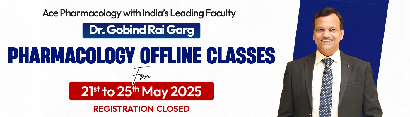 Dr. Gobind Rai Garg Pharmacology Offline Classes