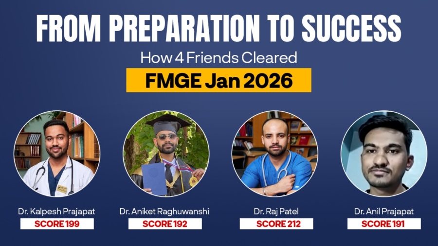 191 to 212 in 1st Attempt How 4 Friends Mastered FMGE Together